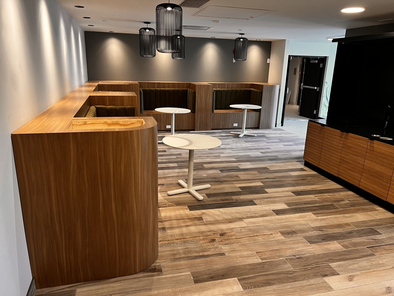Tiled coffee area