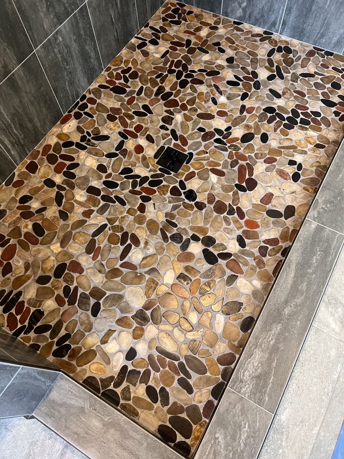 Pebble floor